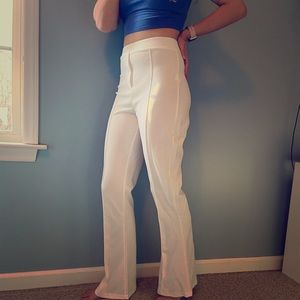 White Flare Pants